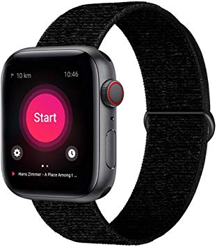 INTENY Sport Band Compatible with Apple Watch 38mm 40mm 42mm 44mm, Soft Lightweight Breathable Nylon Sport Loop, Strap Replacement for iWatch Series 4, Series 3, Series 2, Series 1