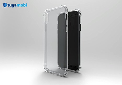 TUGAMOBI Protective Case for iPhone X – Soft TPU Shock Absorption Bumper Corners Slim-Fit (Smoke)