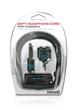 Maxell HP-20 Headphone Extension Cord with Adapters (190399)