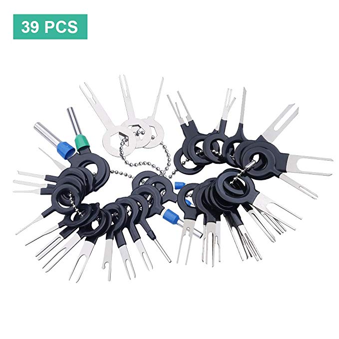 Wire Connector Terminal Pin Extractors, Crimp Connector Pin &Wire Harness Terminal Extractor, Back Needle Removal Tool Set 39Pcs for Car Connector and Other Household Devices.