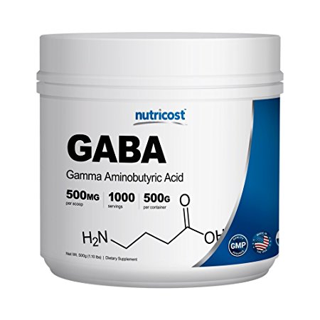 Nutricost Pure GABA 500G Powder (Gamma Aminobutyric Acid) (500 grams/1.1 pounds)