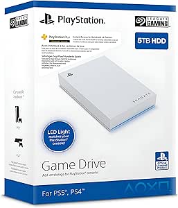 Seagate Game Drive for PS4/PS5, 5 TB, External HDD, USB 3.0, Officially Licensed, Blue LED, incl 2 weeks Playstation  (STLV5000202)