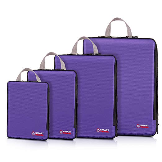 New Design 2019! Travel Packing Organizers Compression Packing Cubes Set Accessories Bags Packing Cubes for Travel Luggage Organizer 4 pc Purple Premium Quality