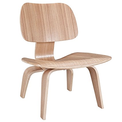 Modway Fathom Plywood Lounge Chair in Natural