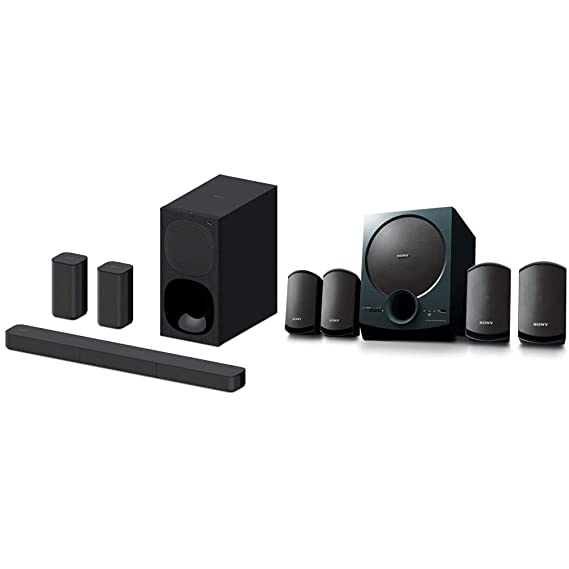 Sony HT-S20R Real 5.1ch Dolby Digital Soundbar for TV with subwoofer and Compact Rear Speakers, 5.1ch Home Theatre System & SA-D40 4.1 Channel Multimedia Speaker System with Bluetooth (Black)