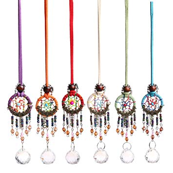 H&D Dream Catcher Crystal Ball Prisms Hanging Rainbow Maker Drops Pendants (6 sets)