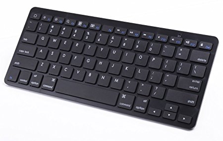Pwr  Extra Slim External Wireless Bluetooth Keyboard for Apple Ipad, Iphone / Amazon Kindle / Google Nexus / LG / Acer Iconia / ASUS Eee Pad, MeMO / Dell Venue, XPS / HP Touchpad / Samsung Galaxy / Toshiba / Any Bluetooth Equipped Tablet (Black)