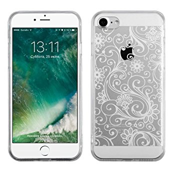 MyBat Cell Phone Case for Apple IPhone 7 - White four-leaf Clover