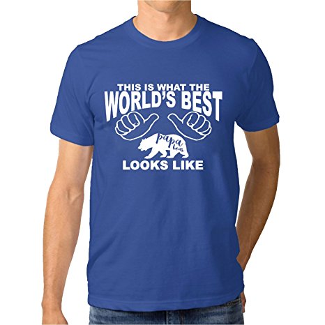 Father's Day Gift The World's Best Papa Bear Funny 100% Contton T-Shirt For Men