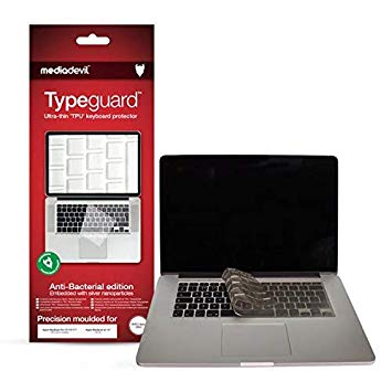 MediaDevil Typeguard MacBook Pro (13" & 15" - 2012-2015 *RETINA DISPLAY*) Keyboard Cover (UK/EU Key Layout) - Anti-Bacterial Edition