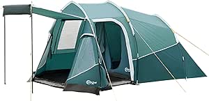 PORTAL Zelt 3 Perosonen Camping Zelt Wasserdicht 3000mm mit Vorzelt Fenster 3 Mann Tunnelzelt Familienzelt Festivalzelt für Camping Reise Trekking Garten