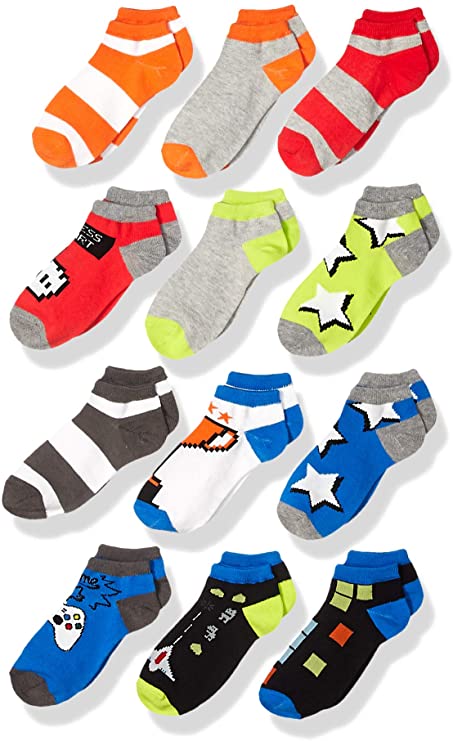 Spotted Zebra Boys' Cotton Ankle Socks