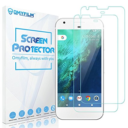 Google Pixel XL Screen Protector, OMYFILM Pixel XL Ballistic Glass [HD Clear] [High Sensitivity] 9H Hardness Screen Protector for Google Pixel XL (2 Pack)