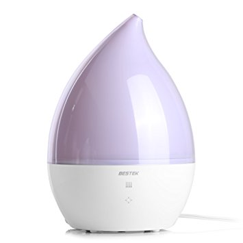 Ultrasonic Cool Mist Humidifier,BESTEK 4.0L/1.06 gallon Premium Humidifying Unit With Aromatherapy Essential Oil Diffuser, Unique Touch Control, Whisper-quiet Operation,Automatic Shut-off, 7 Color LED Night Lights Function