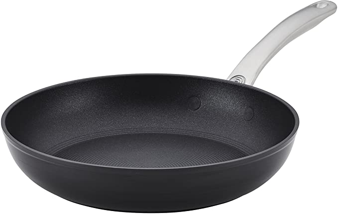 Circulon Ultimum Forged Aluminum Nonstick French Skillet/Fry Pan, 9.75-Inch, Black, 9.75 Inch