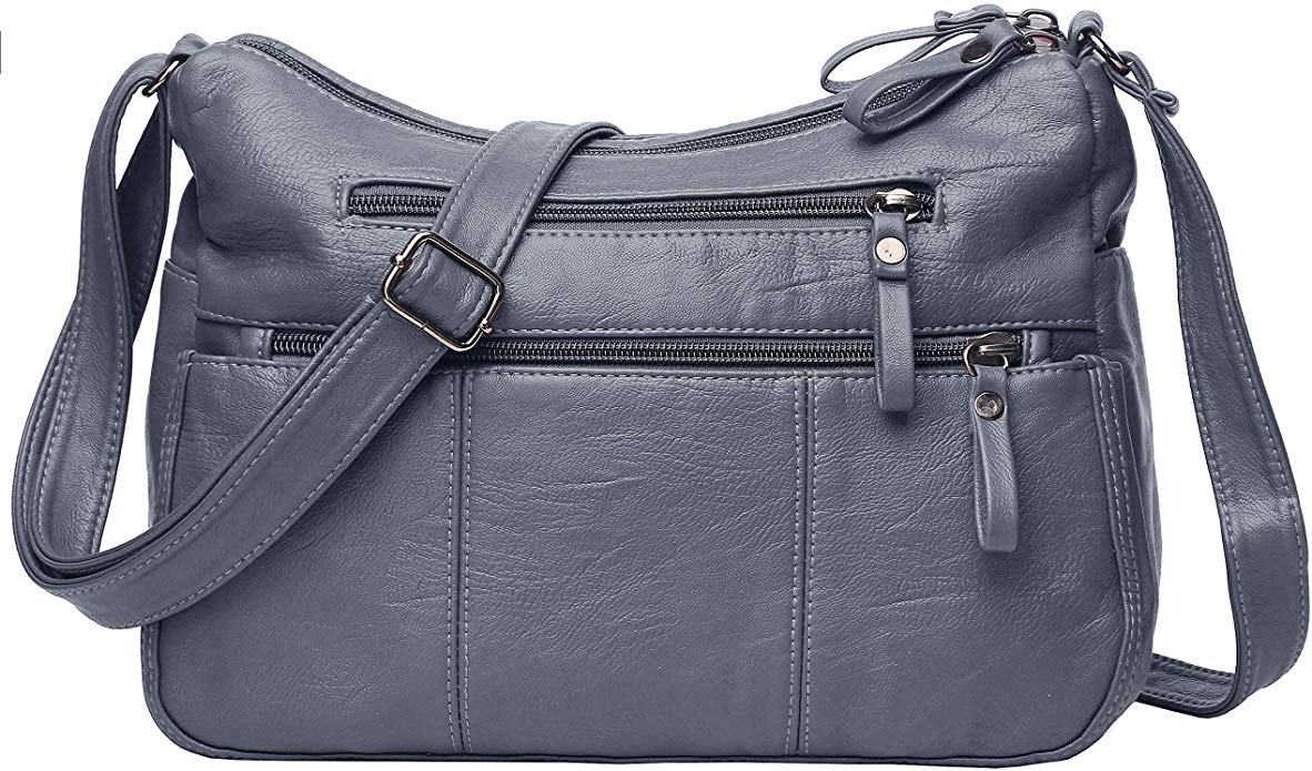Women Crossbody Bag Pocketbooks Soft PU Leather Purses and Handbags Multi Pocket Shoulder Bag Messenger Bag