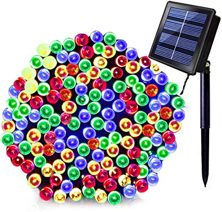 DOTOMP Solar Christmas String Lights, 72ft 200 LED 8 Modes Solar Powered Outdoor String Light Lighting Waterproof Fairy Lights for Xmas Tree Garden Homes Wedding Lawn Party Decor
