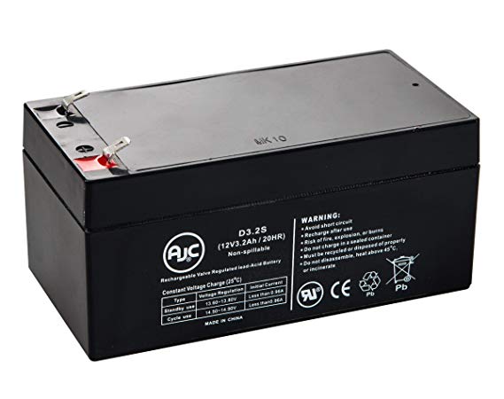 Vision CP1232, CP 1232 12V 3.2Ah UPS Battery - This is an AJC Brand Replacement