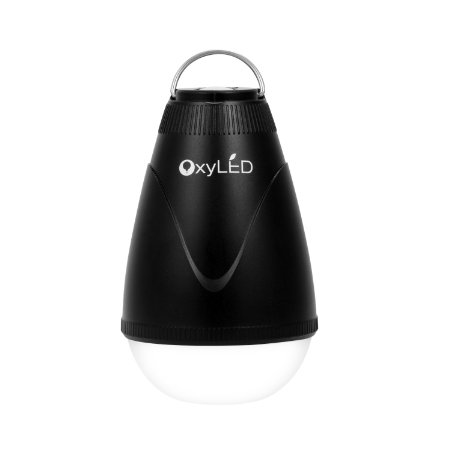 OxyLED P03 Portable LED Camping Lantern with Remote Control, USB Rechargeable, Built-in 1800mAh Battery, White Light