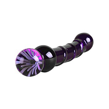oneisall Unique Purple Crystal Glass Penis Anal Plug Expansion G-spot Stimulation Masturbation Ice or Heat Dildo for Women Female Male Man Sex Toys
