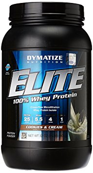 Dymatize Elite 100% Whey Protein, Cookies & Cream, 2 lbs