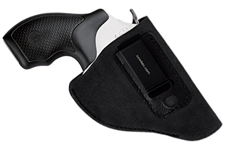 IWB Leather Holster for J Frame Revolvers by CCW Tactical - Made of Genuine Suede for Ultimate Concealed Carry Comfort, RH or LH Draw for Men or Women, Choose Style and Color