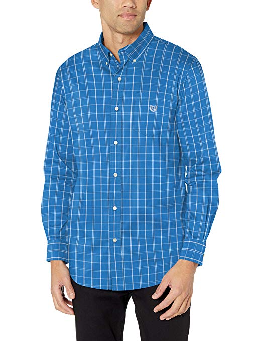 Chaps Men's Long Sleeve Stretch Easy Care Button Down Shirt