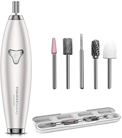 TOUCHBeauty Electric Manicure & Pedicure Kit, Professional Powerful Nail Drill with 6 Attachment Nail Polishing System for Grooming of Hands & Feet Home Use Electric Nail File AG-1733