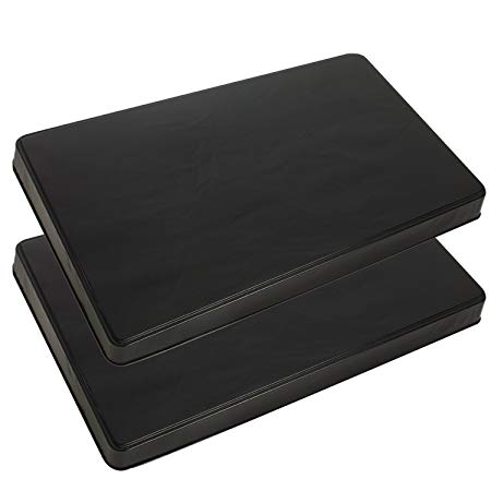 Range Kleen 572 Black Rectangular Burner Cover, Set of 2-21 x 11.75 x 1.75 inches