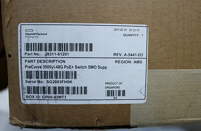 HP Procurve 3500yl-48G-PoE  Layer 3 Switch (J9311A#ABA)