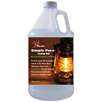 Firefly Eucalyptus Paraffin Lamp Oil - 1 Gallon - Odorless Base & Smokeless - Ultra Clean Burning Paraffin Oil with Eucalyptus Oil