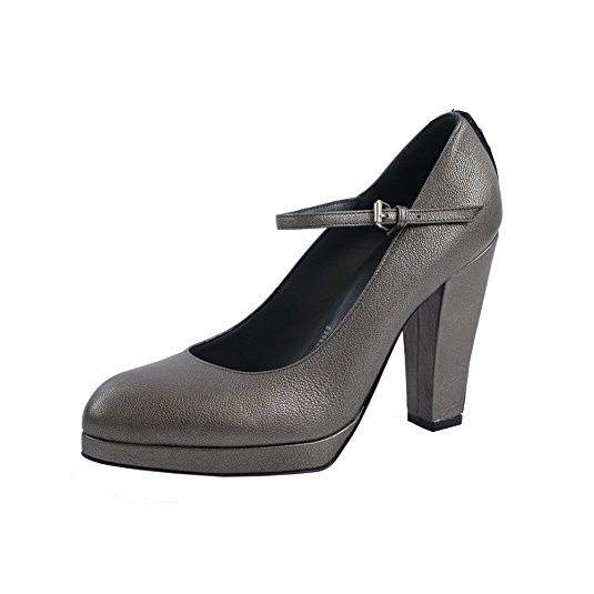 Gianfranco Ferre Leather "Mary Jane" High Heels Shoes
