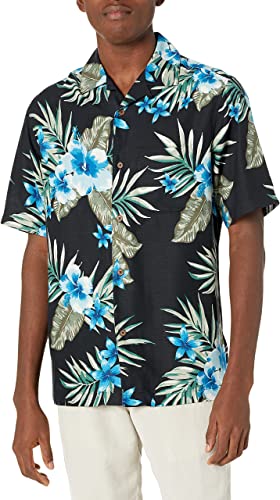 28 Palms Men's Relaxed-fit 100% Silk Tropical Vacation Shirt