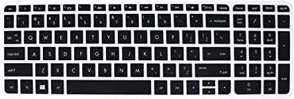 Elastic Silicone Keyboard Cover Skin for 15.6" HP Pavilion 15-ab 15-ac 15-ae 15-af 15-an 15-ak 15-as 15-ay 15-au 15-ba 15-bc 15-bk 15-ax Series, HP Envy x360 m6-ae151dx m6-p113dx m6-w (Black)