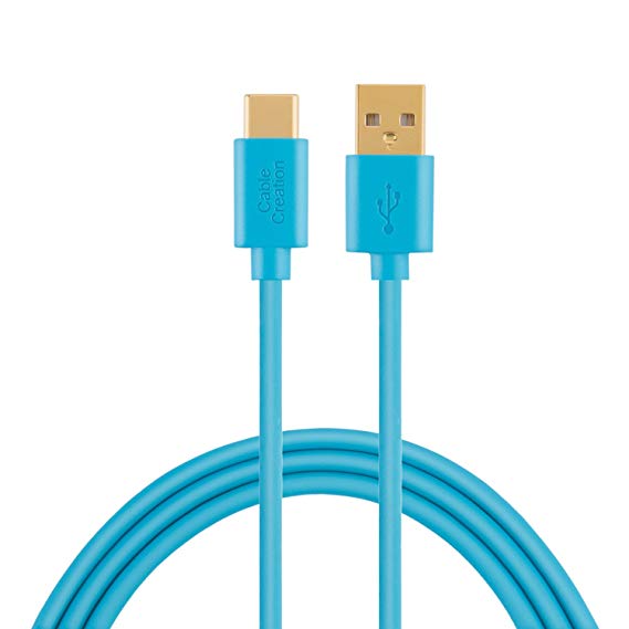 Type USB C Cable, CableCreation 1.6ft Short USB-C to Standard USB 2.0 A Cable, Compatible Macbook 12 inch, Google Nexus 5X 6P, Pixel C, Galaxy S9/S9 Plus, Blue