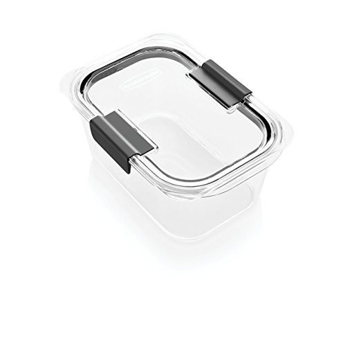 Rubbermaid Brilliance Food Storage Container, Medium Deep, 4.7 Cup, 100% Leak-Proof, Plastic, Clear