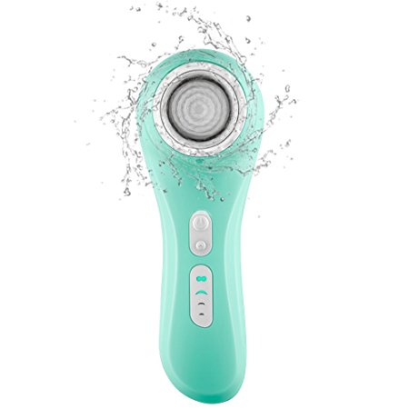 Lavany Sonic Cleansing Brush, Waterproof, Skin Exfoliating, Cleansing System for Deep Cleaning, 4 Mode Settings with 2 Brush Heads