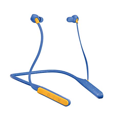 JAM Tune In Bluetooth Neckband Style Headphones | 30 ft. Range, 12 Hour Playtime, Hands-Free Calling, Sweat and Rain Resisitant IPX4 | Workout Earbuds Cream Blue