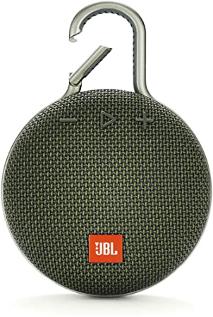 JBL CLIP 3 – Portable Bluetooth Wireless Speaker with Rechargeable Battery – Waterproof IPX7 for Outdoors – Siri and Google Compatible – Dark Green