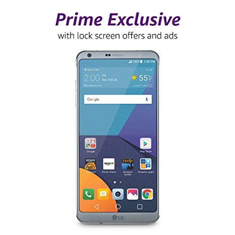 LG G6 - 32 GB - Unlocked (AT&T/T-Mobile/Verizon) - Platinum - Prime Exclusive - with Lockscreen Offers & Ads