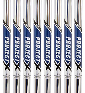 Rifle Project X 3-PW Steel Iron Shafts .355 Taper Tip -- Set of 8 shafts -- 5 Flexes and both Flighted & Non-Flighted Available!