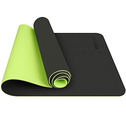 TOPLUS Yoga Mat, 1/4 inch Pro Yoga Mat TPE Eco Friendly Non Slip Fitness Exercise Mat with Carrying Strap-Workout Mat for Yoga, Pilates and Floor Exercises