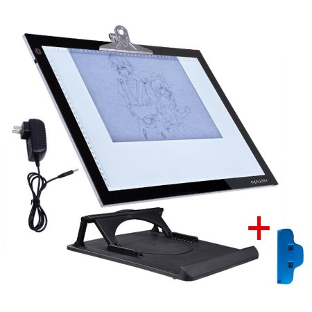 A3 24" LED Artist Stencil Board Tattoo Drawing Tracing Table Display Light Box Pad (A3 9W 12V, Black)