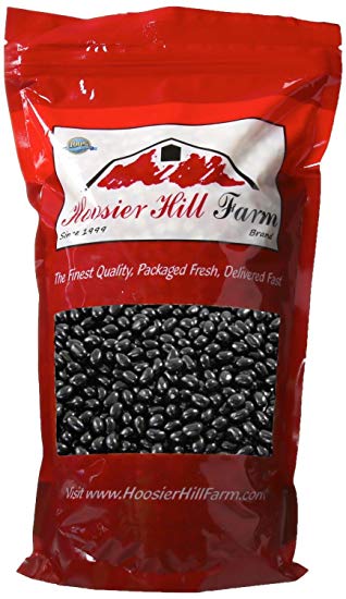 Hoosier Hill Farm Black Jelly Beans, 2 Pounds (Black Licorice)