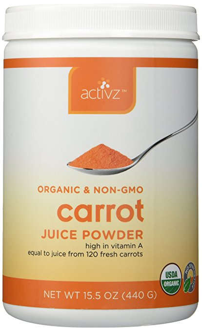 Organic Whole Food Carrot Juice Powder by Activz 440g
