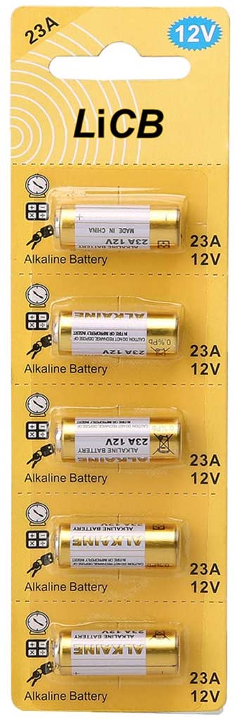 LiCB A23 23A 12V Alkaline Battery （Pack of 5）