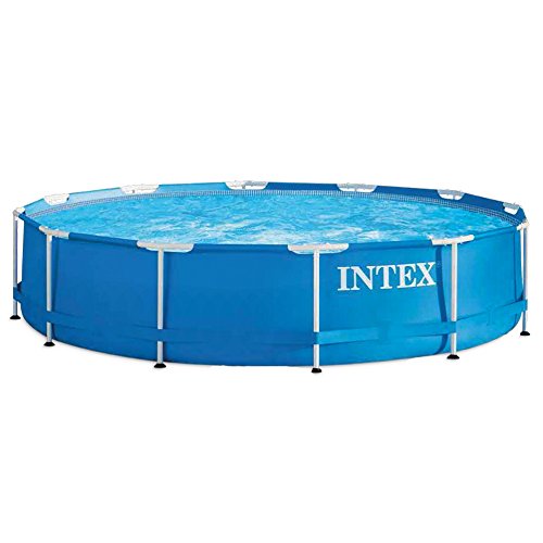 Intex 12ft x 30in Metal Frame Swimming Pool, Blue, 366 x 76 cm