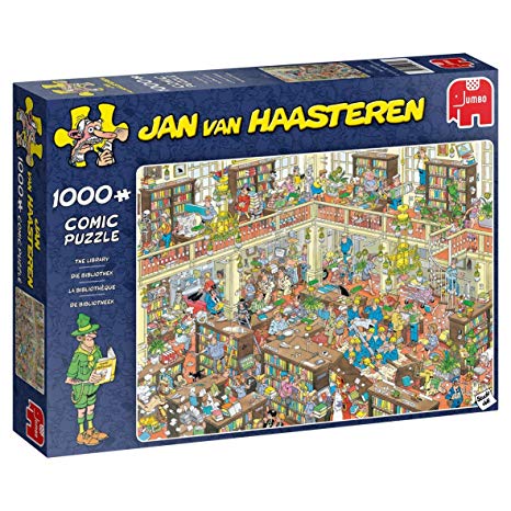Jumbo 19092 Jan Van Haasteren-The Library 1000 Piece Jigsaw Puzzle