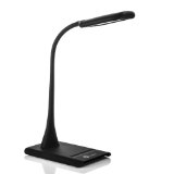 TaoTronics Elune Dimmable Eye-Care LED Desk Lamp 9W Flexible Neck 7-Level Dimmer Touch-Sensitive Controller No Flickering No Ghosting Matte Black