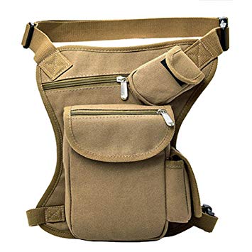 FiveloveTwo Hiking Waistpacks Small Multi-Purpose Drop Waist Leg Bag Military Utility Tactical Hip Molle Pack Sport Camping Hiking Motorcycle Racing Thigh Pouch
